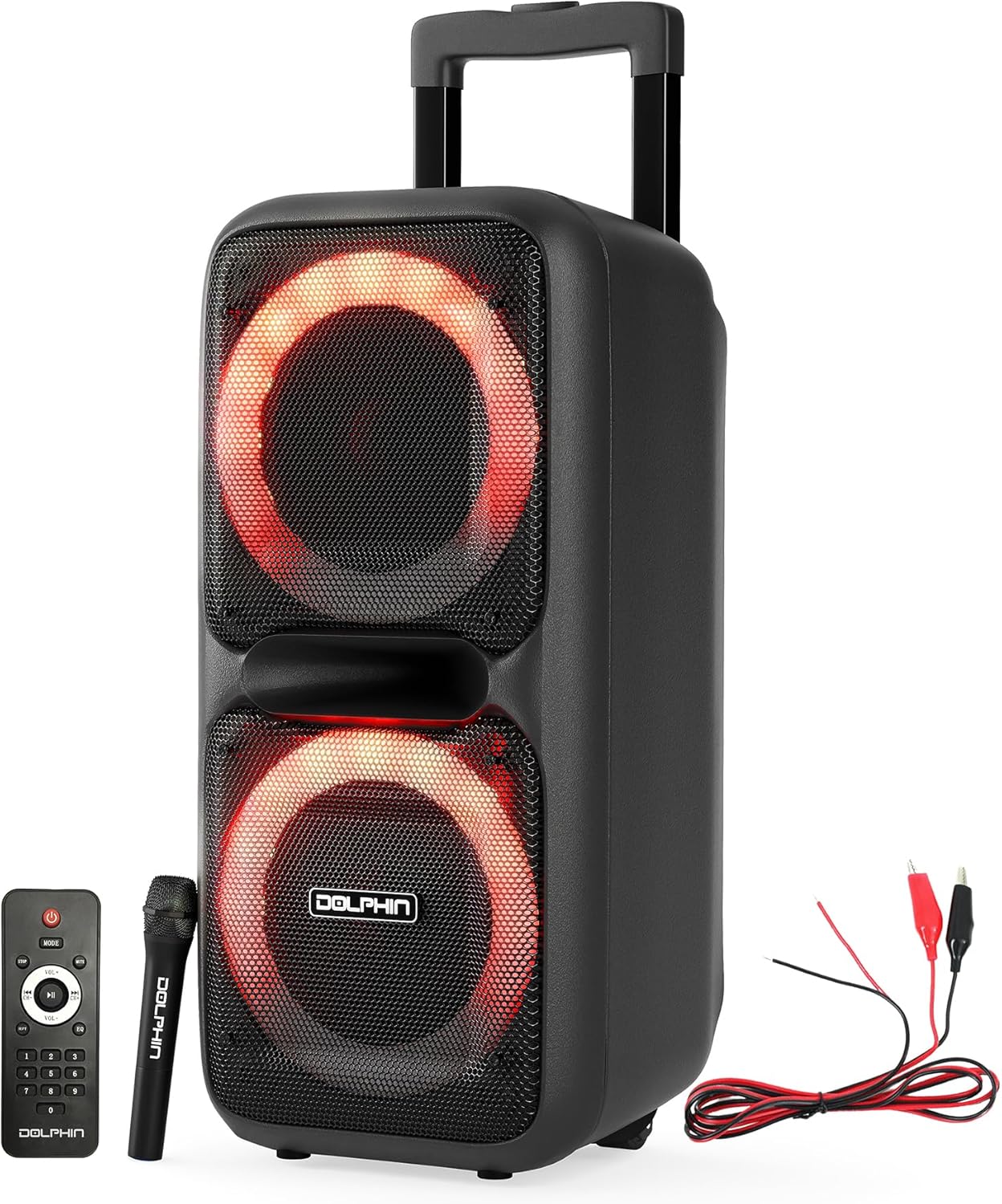 Party Speaker Dolphin SP-2080RBT: Powerful 8-Inch Bluetooth Speaker