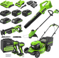Greenworks 48V Electric Lawn Mower Combo Kit - Versatile Yard Power