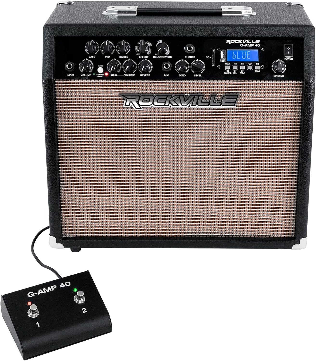 Rockville G-AMP 40W Guitar Combo Amplifier with Bluetooth Features