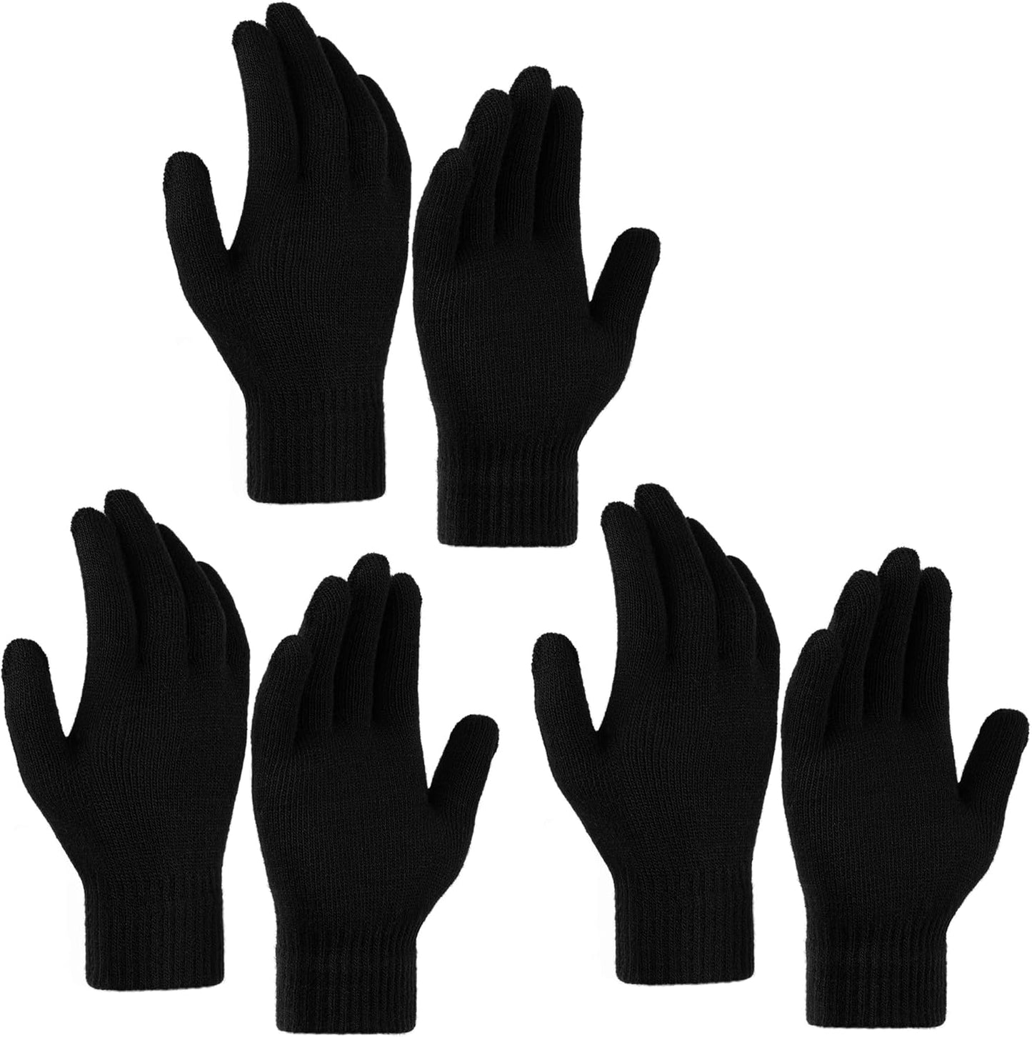 Glooarm 3 Pairs Thick Cashmere Gloves