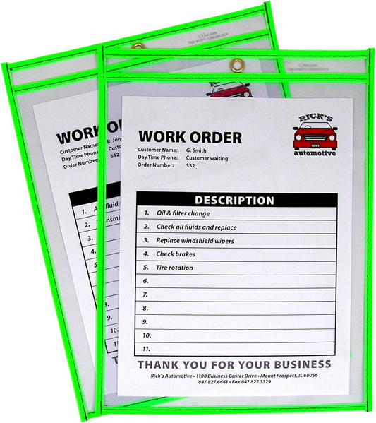 C-Line Neon Stitched Shop Ticket Holders for Easy Organization