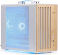 Portable Micro-ATX Walnut Mesh PC Case WD200 (2025) - Compact
