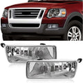 HECASA Fog Light Pair Compatible with 2006-2010 Ford Explorer - Clear