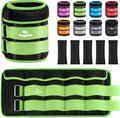 Adjustable Ankle Weights Pair 2-20 lbs - Removable Sandbag System