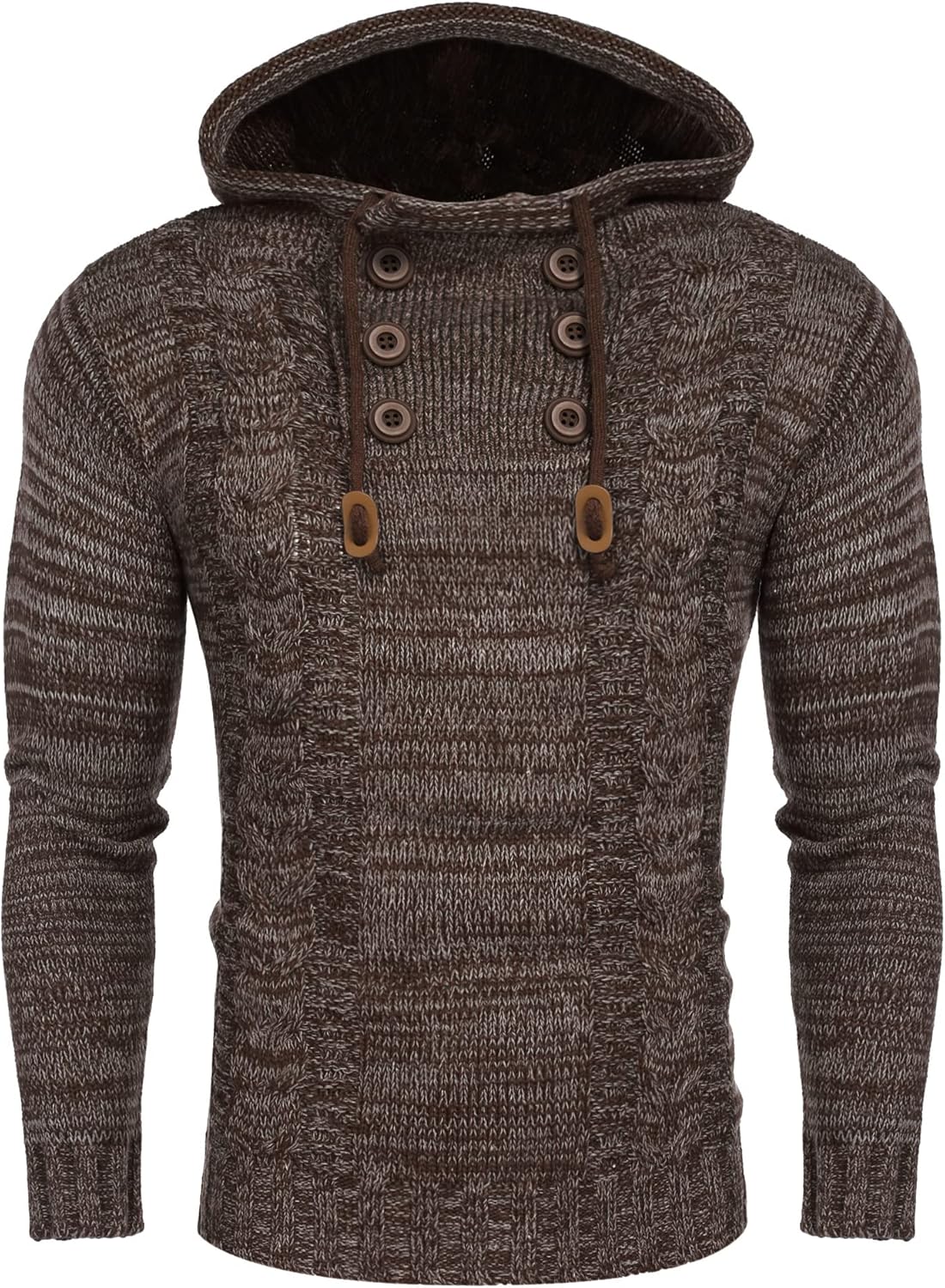 COOFANDY Mens Knit Pullover Hoodies for Stylish Comfort