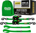 Retractable Ratchet Tie Down Straps 2PK 10 FT - Retractable, 3000 lb