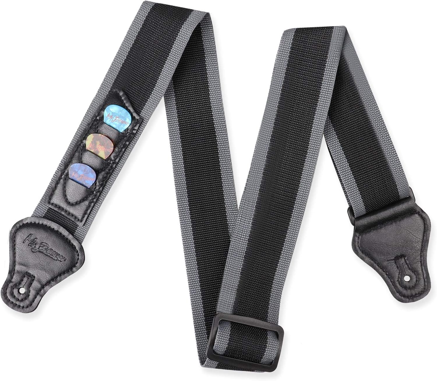 Adjustable Guitar Strap with Pick Holders - Mr.Power
