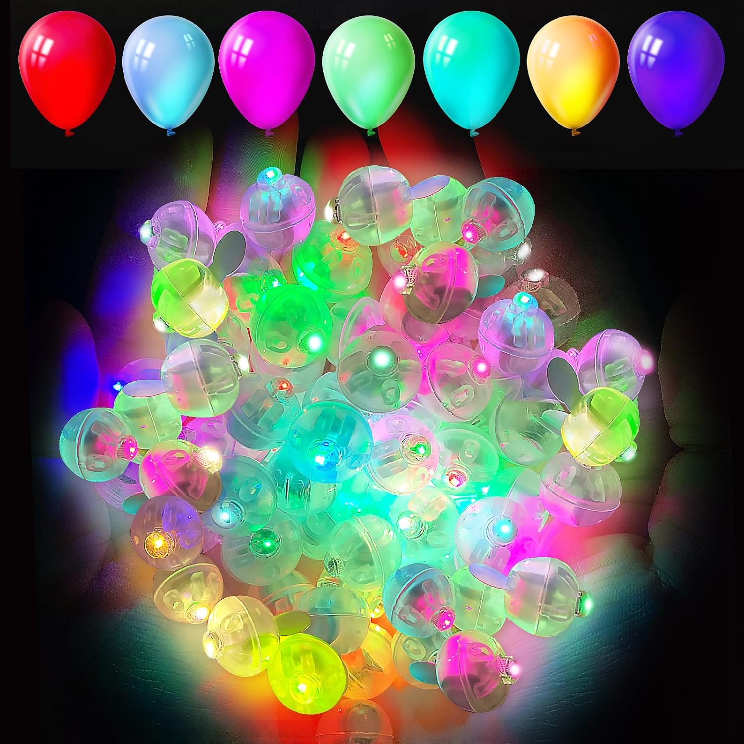 Aogist 200pcs Multicolor Balloon Light for Party and Decor
