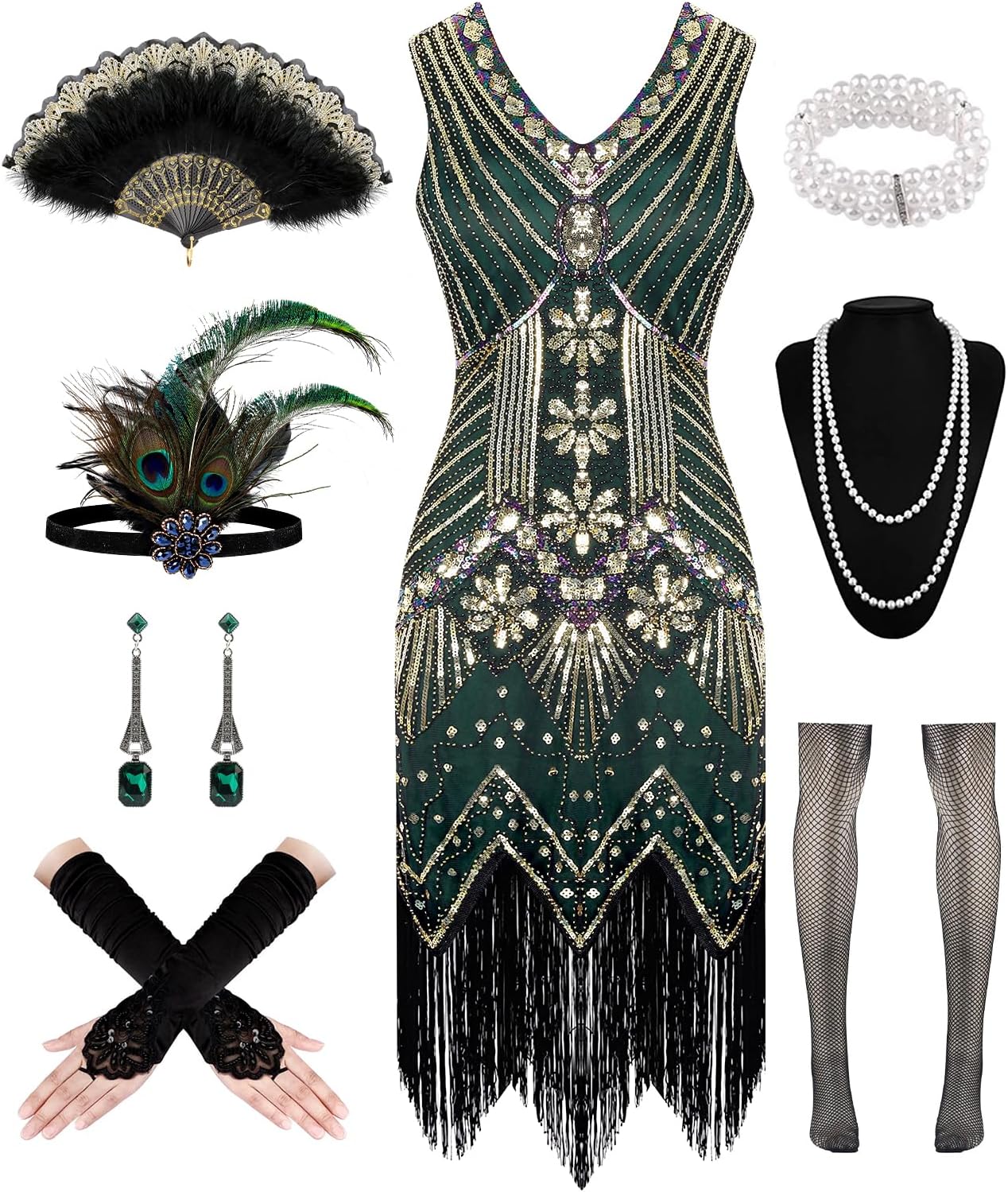 1920s Dresses for Women with Flapper Dress and Accessories