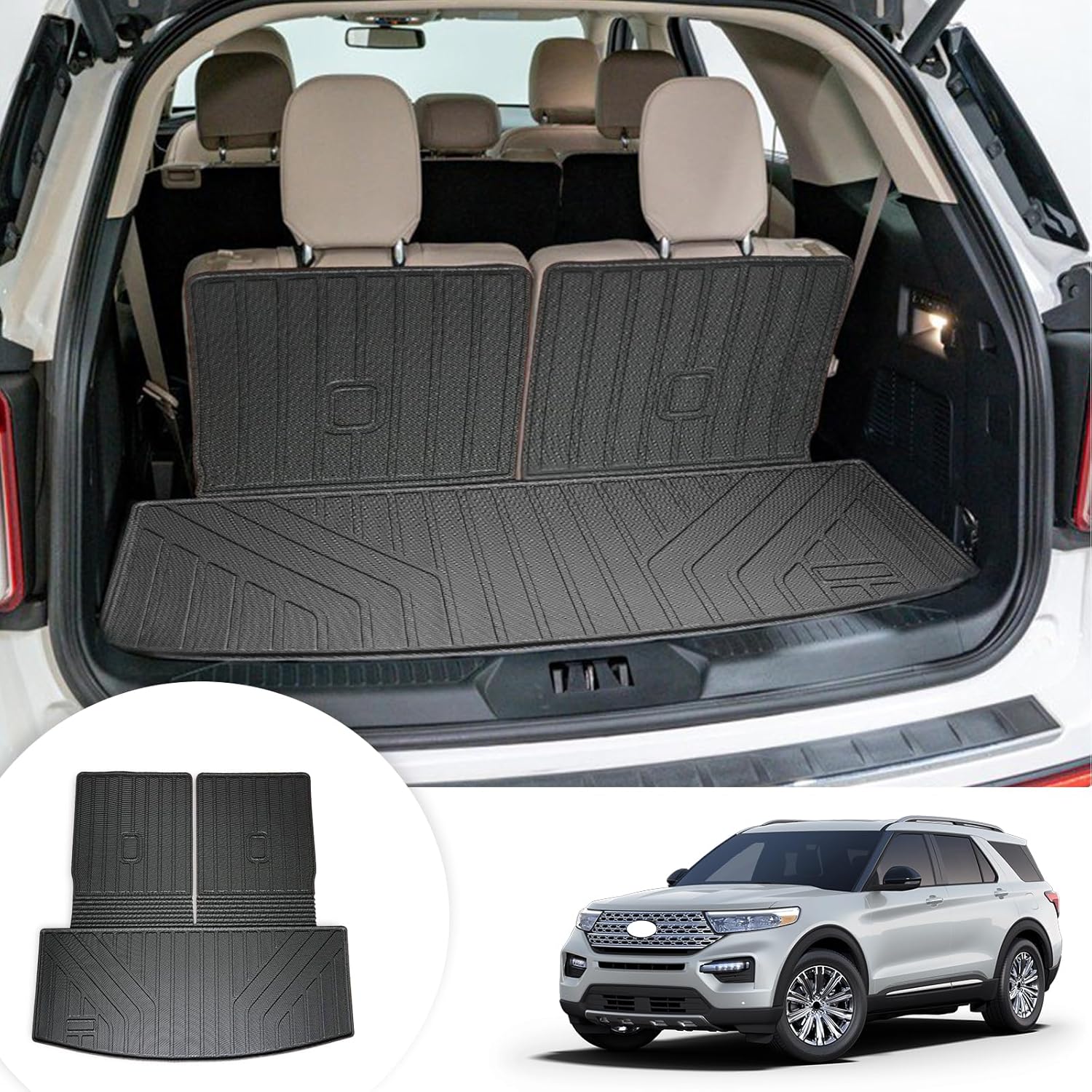 Auxko All Weather Cargo Mat for Ford Explorer 2020-2025