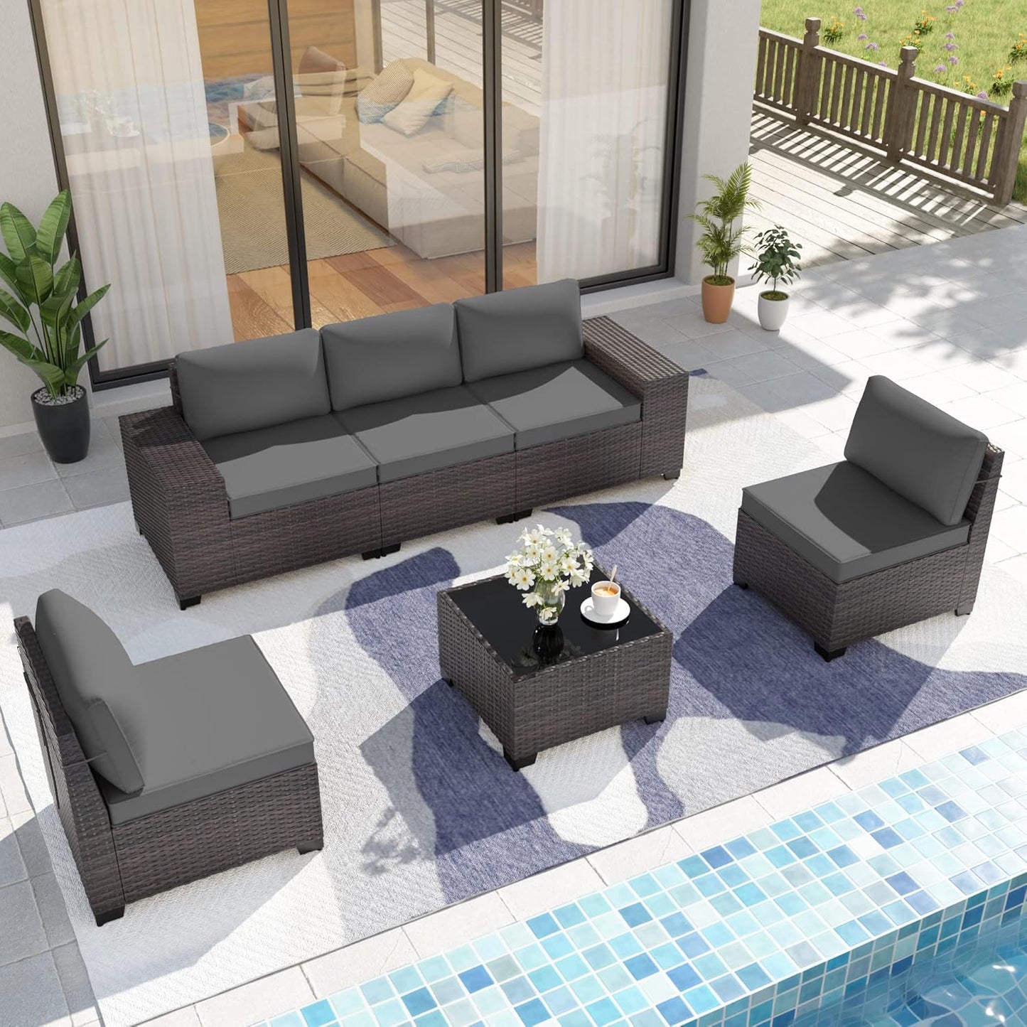 Kurapika 6 Pieces Patio Furniture Set for Outdoor Comfort