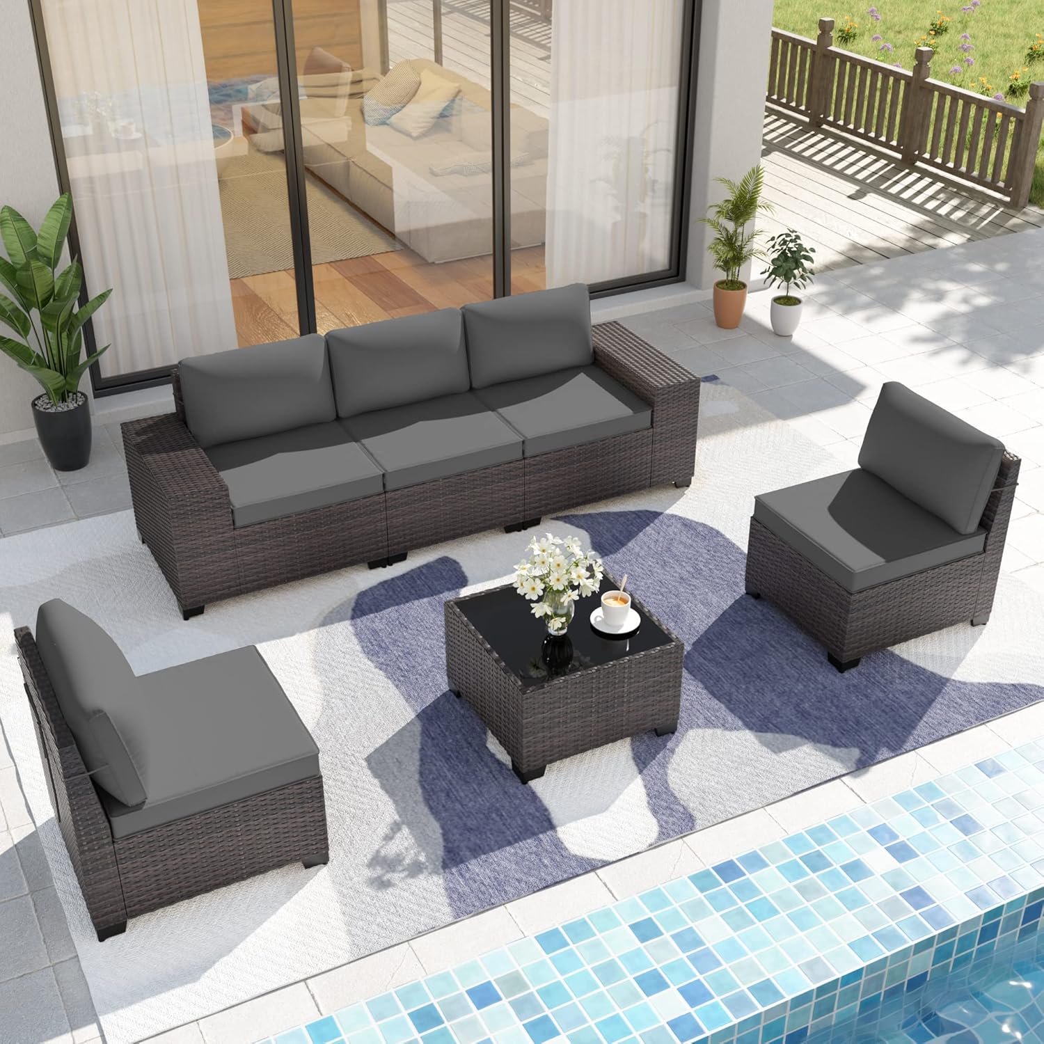 Kurapika 6 Pieces Patio Furniture Set for Outdoor Comfort