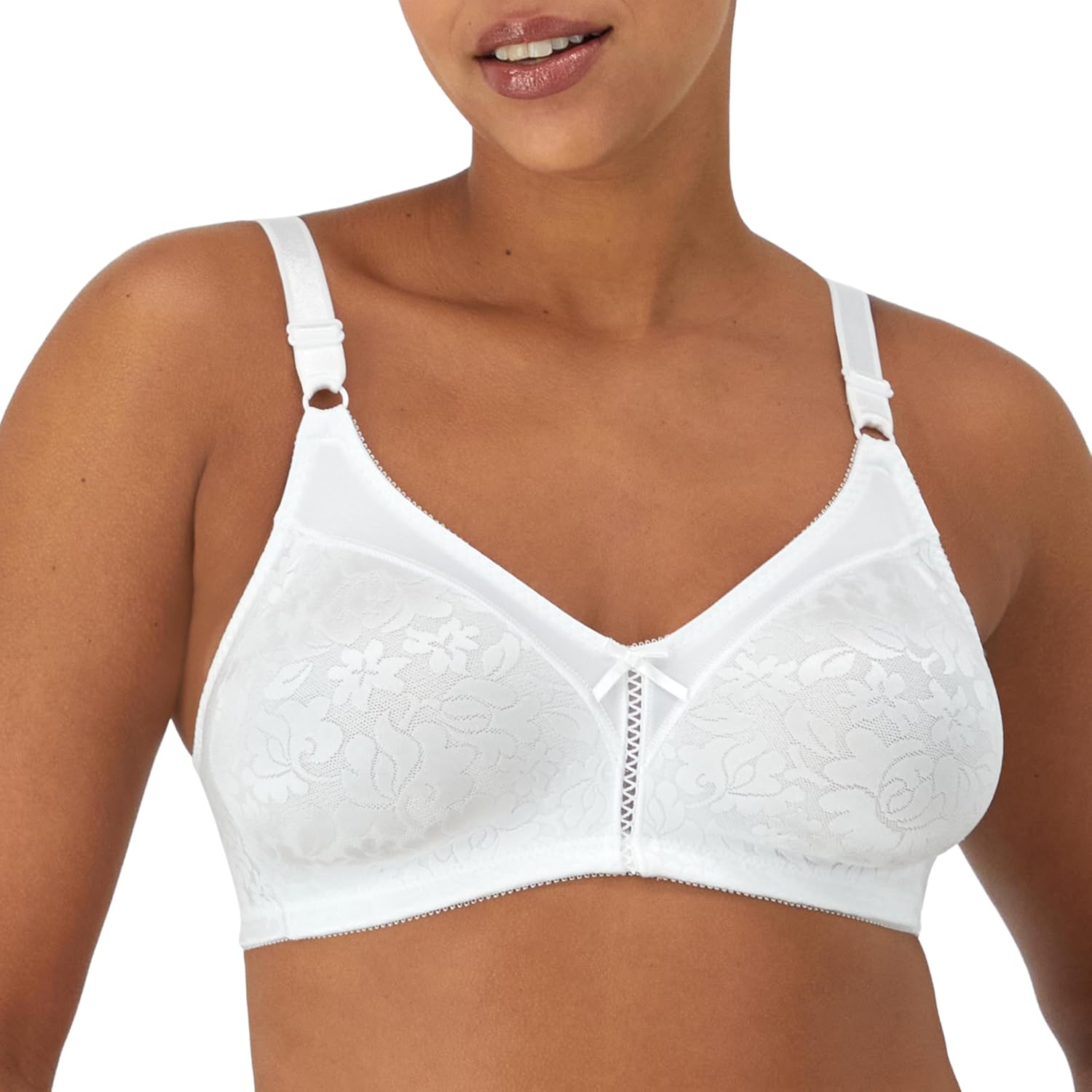 Bali Women's Double Support Wireless Lace Bra for Comfort