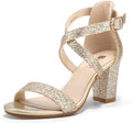 IN3 Grace Strappy Block Heels Sandals - Comfortable 3 in Heel Such
