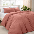 Microfiber Duvet Cover Set Oversized King - Ultra Soft Linen-Like