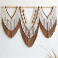 large macrame wall hanging beige-brown - Boho Tapestry 43in x 32in