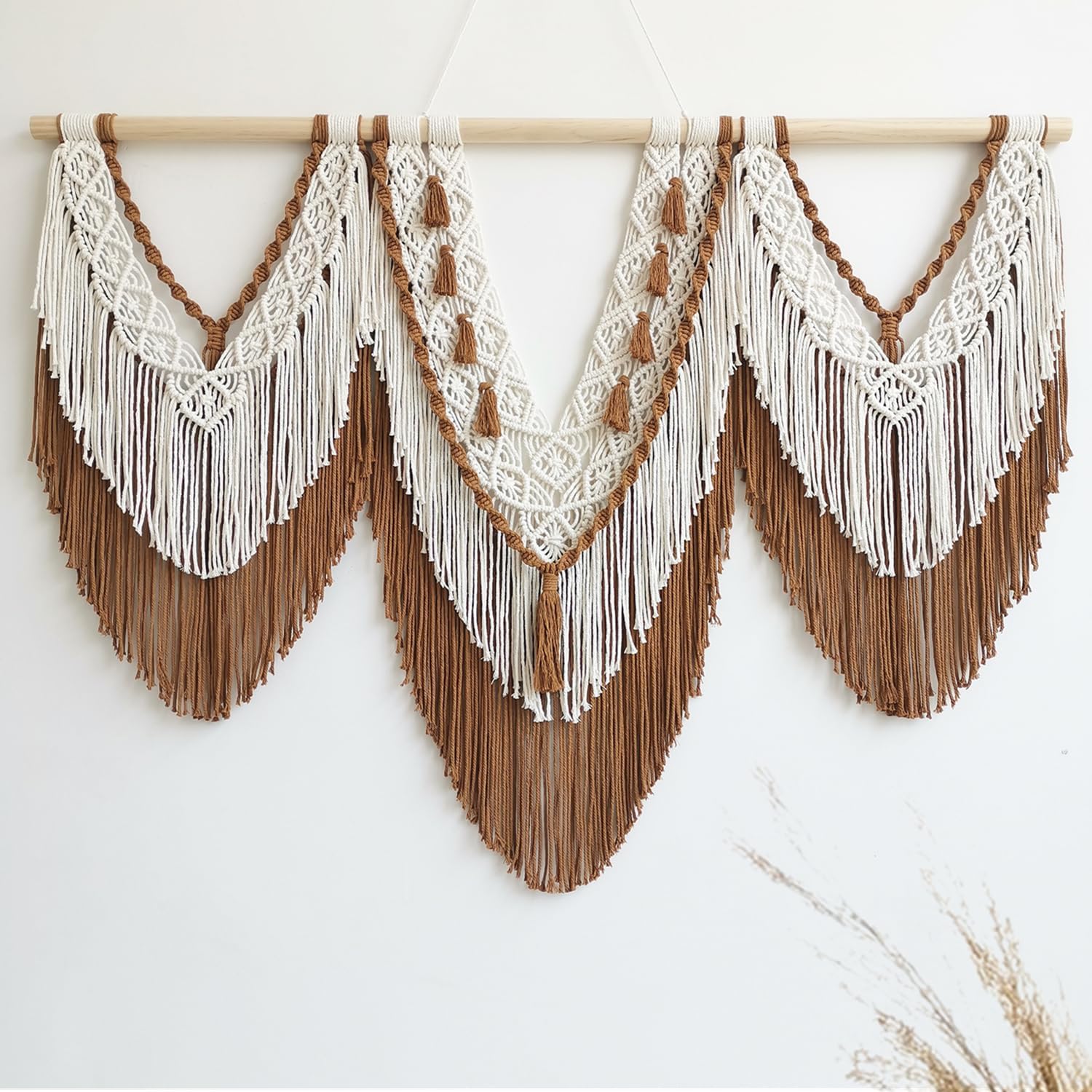 Large Macrame Wall Hanging - Chic Bohemian Woven Tapestry