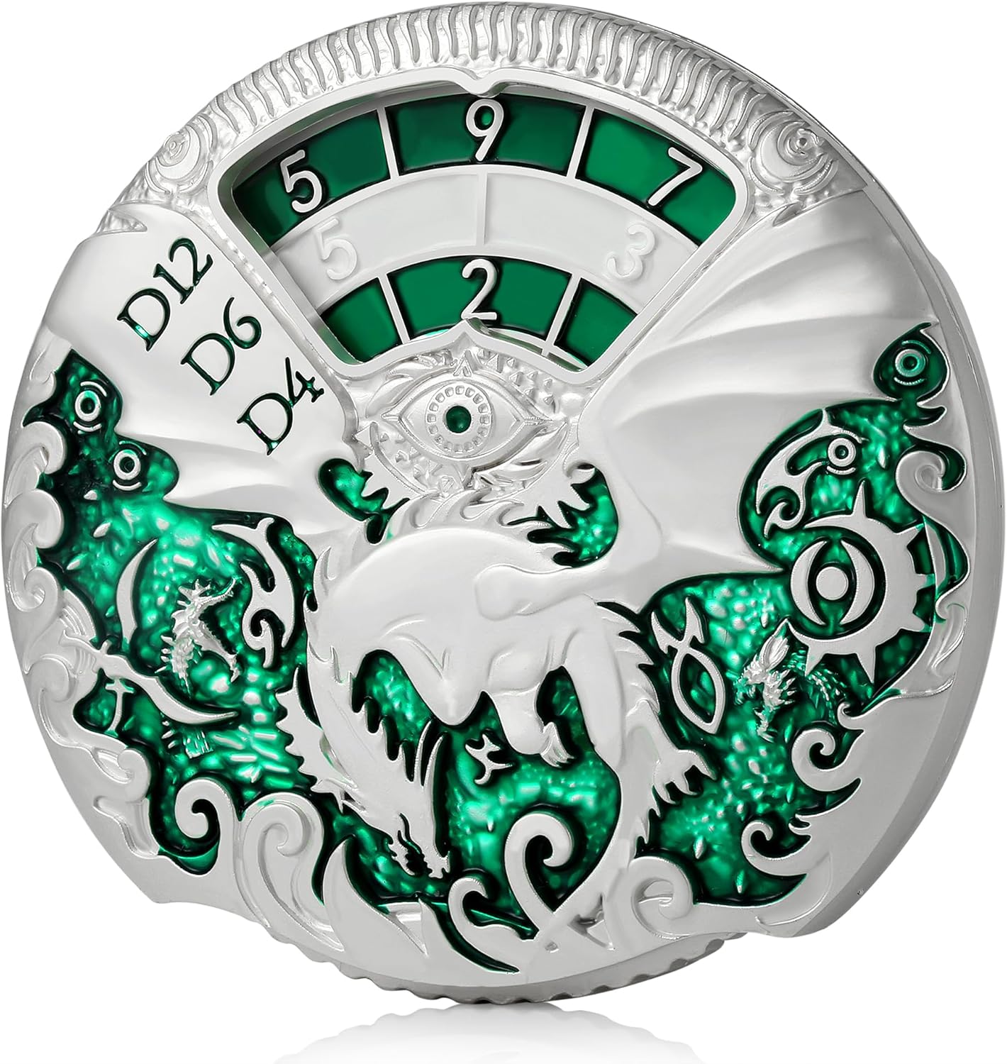 DNDND Dragon Roulette Spinner Metal Dice Set for Tabletop Games