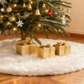 72 in Faux Fur Christmas Tree Skirt for 7 to 12 ft Trees - Extra Large