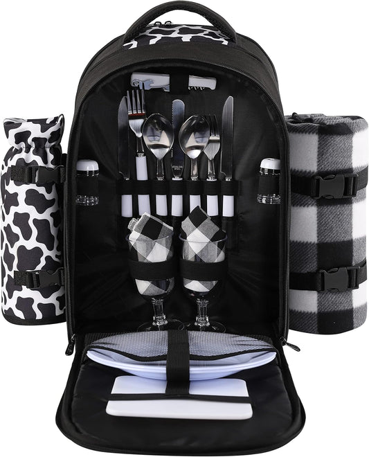 Apollo Walker Picnic Backpack for 2 with Cooler and Blanket