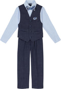 Boys' 4-Piece Formal Suit Set with Vest, Shirt and Tie - Dressy