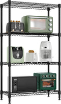 1000 lbs 4 Tier Metal Storage Shelf 11.8in D x 25.6in W x 45.5in H