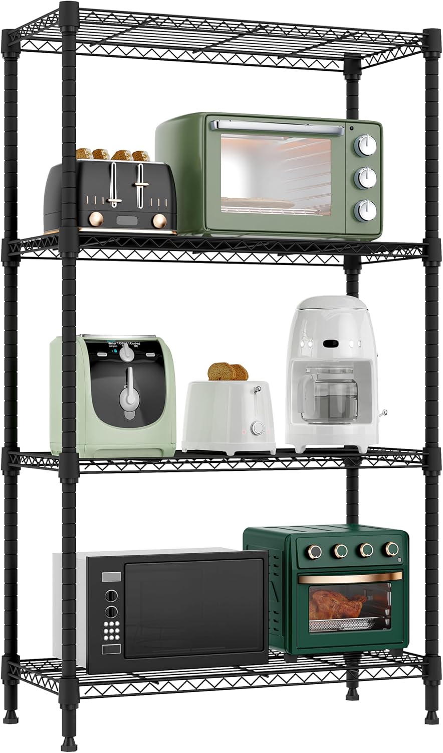 1000 lbs 4 Tier Shelf Metal Storage Shelves for Every Space