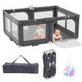 72 in x 59 in Foldable Baby Playpen - Spacious Portable Play Yard