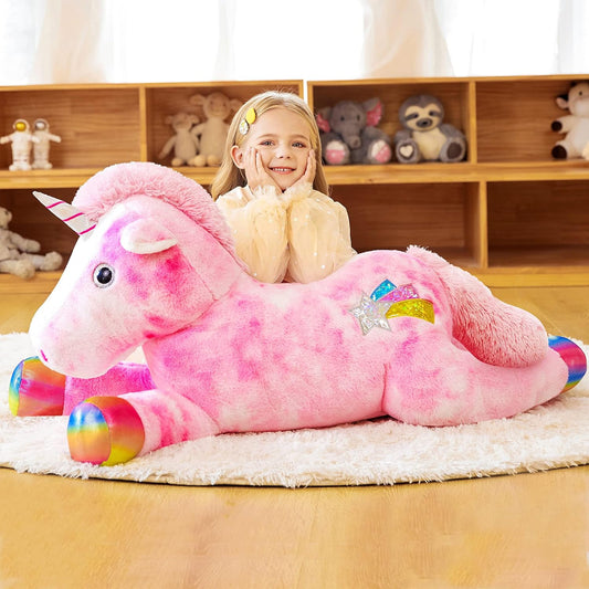 EARTHSOUND Giant Unicorn Stuffed Animal Plush Toy for Kids