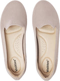 Veittes Women's Wide Width Flats Shoes - Comfortable Dressy Slip On be