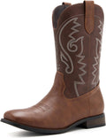 Cowboy Boots for Men Classic Embroidered Western Boots - Comfortable