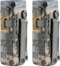 Tactical MOLLE Water Bottle Pouch with Drawstring Open Top - Durable