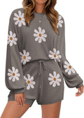 Ekouaer Knit Pajamas Set for Women - Long Sleeve 2-Piece Lounge Set