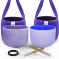 Crystal Singing Bowl Set 10in Indigo + Purple - Healing Sound