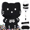 21 in Halloween Skeleton Black Cat Pinata - All-In-One Party Kit