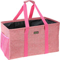 Extra Large Utility Tote Bag with Wire Frame - Spacious Pink