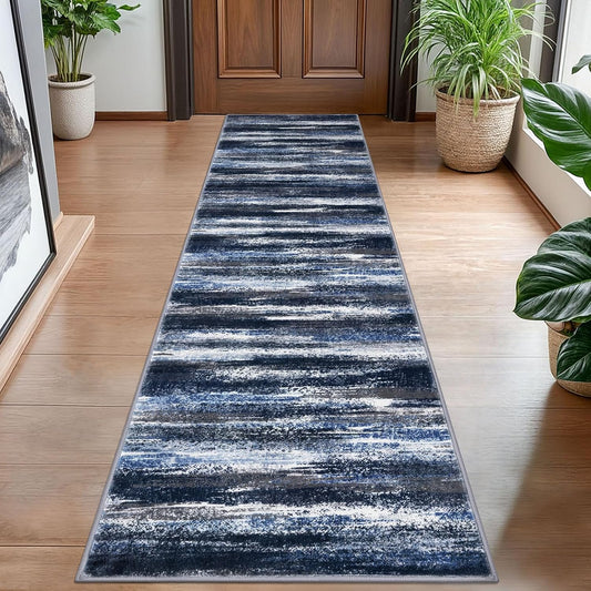 Modern Abstract Hallway Runner Rug for Entryway and Kitchen