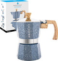 Moka Pot Stovetop Espresso Maker - 3 Cup Milano Stone Finish