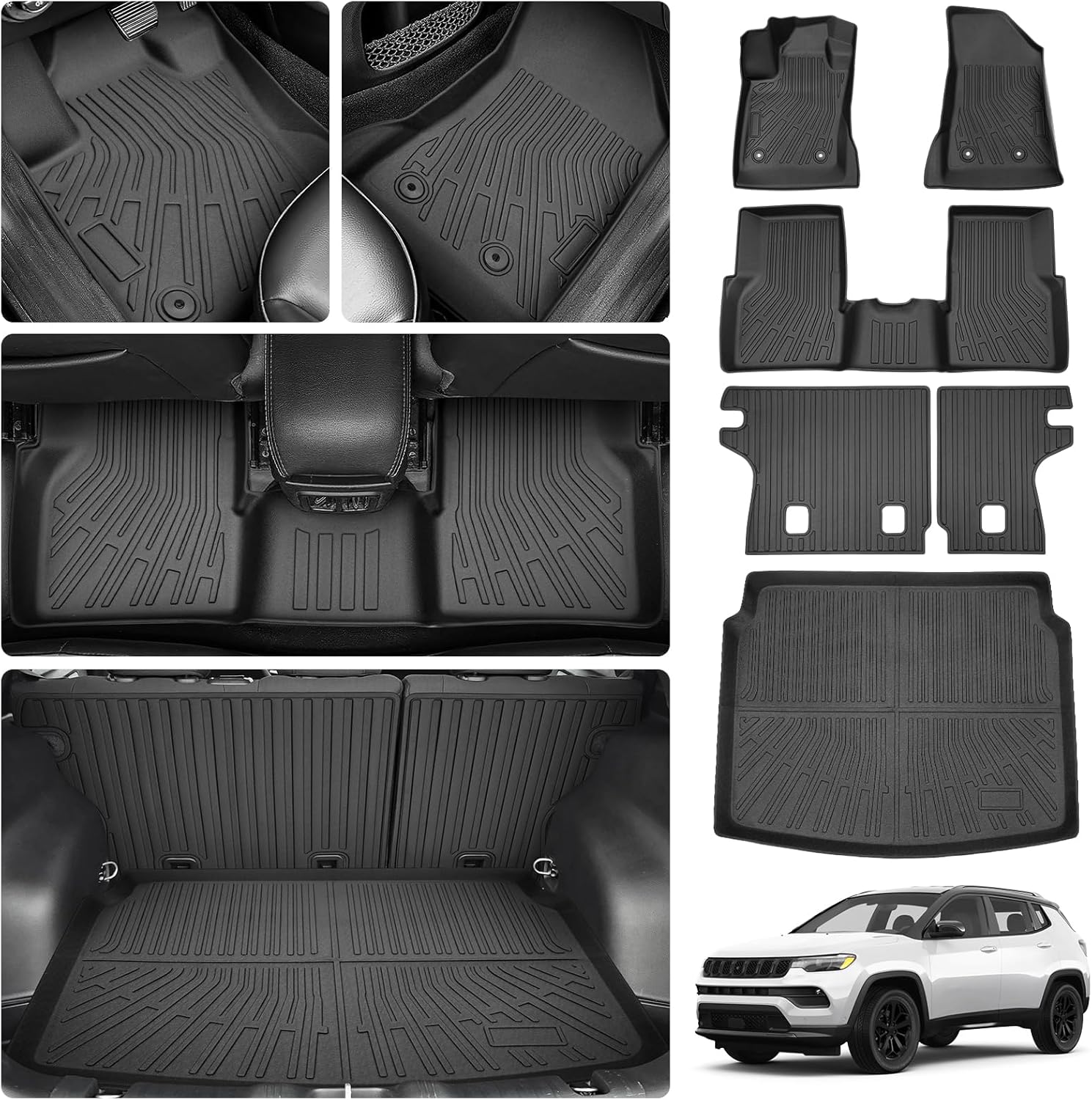 Custom Floor Mats for Jeep Compass 2017-2025 All Weather Protection