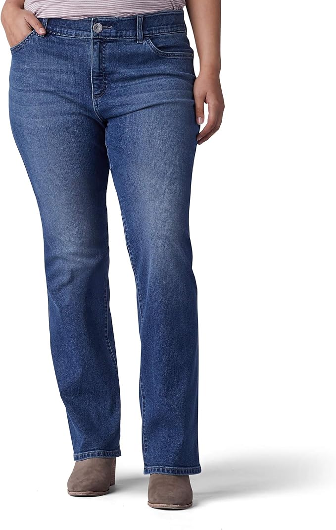 Lee Women's Plus-Size Flex Motion Bootcut Jean for Comfort