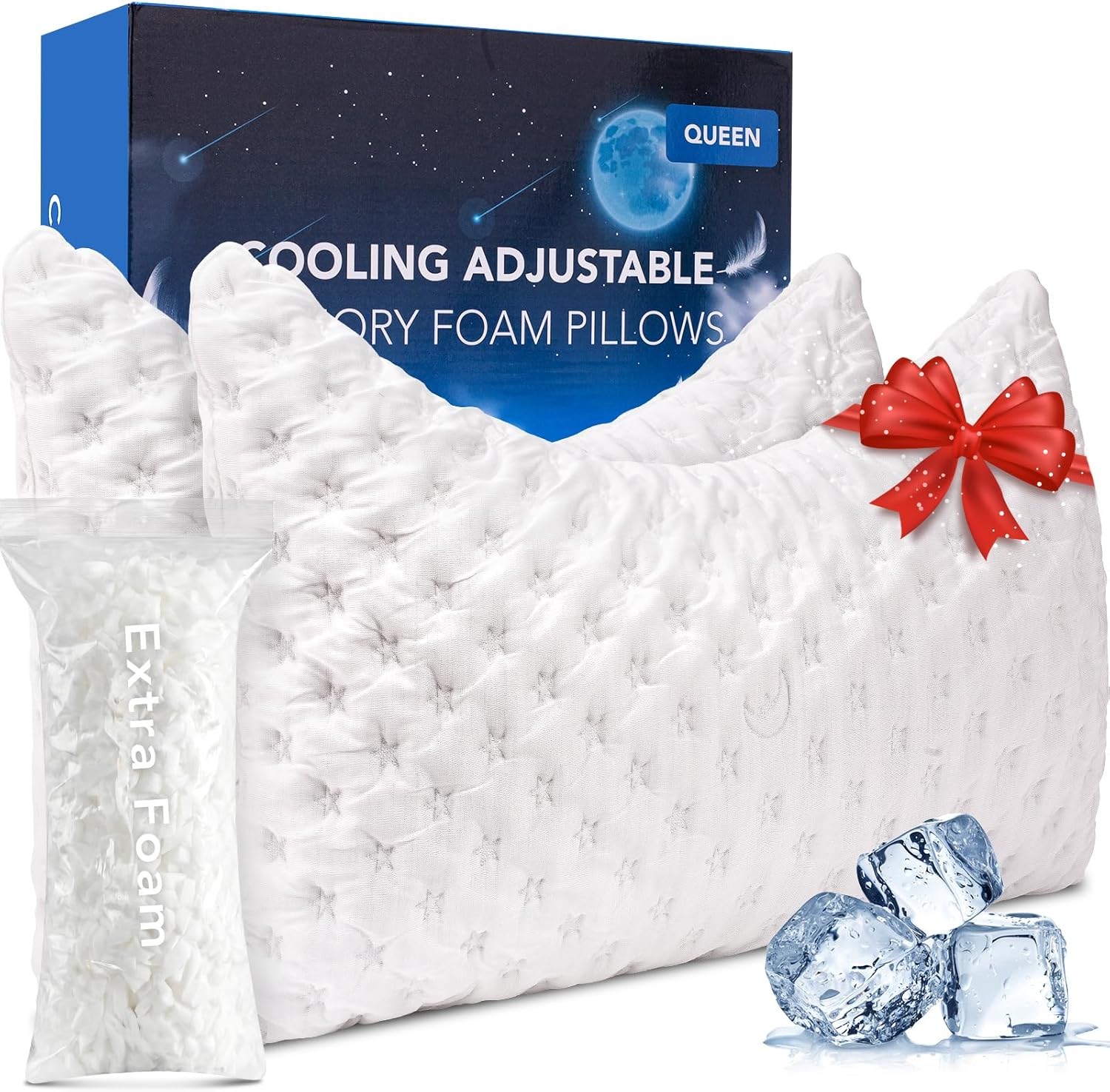 Cooling Side Sleeper Pillow for Neck and Shoulder Pain Relief