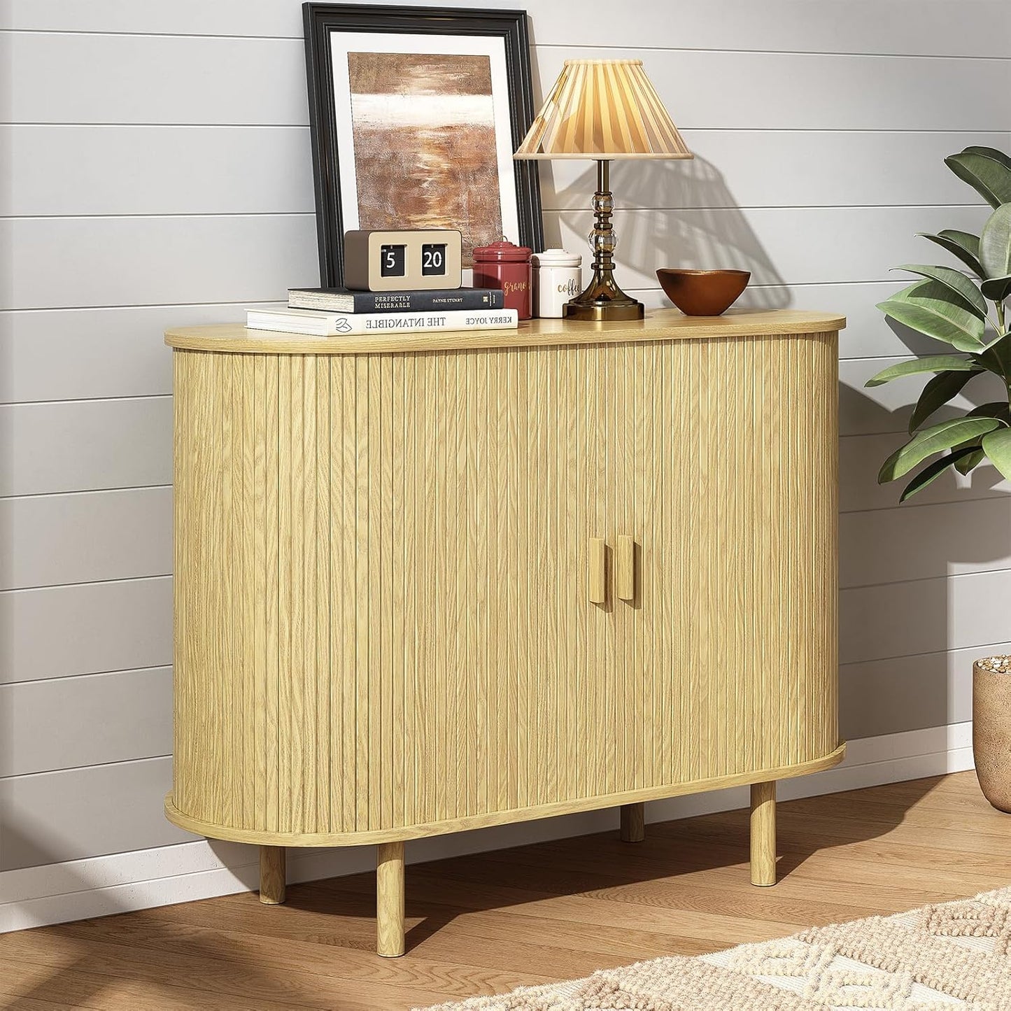 40in Sideboard Buffet Cabinet with Storage for Modern Homes