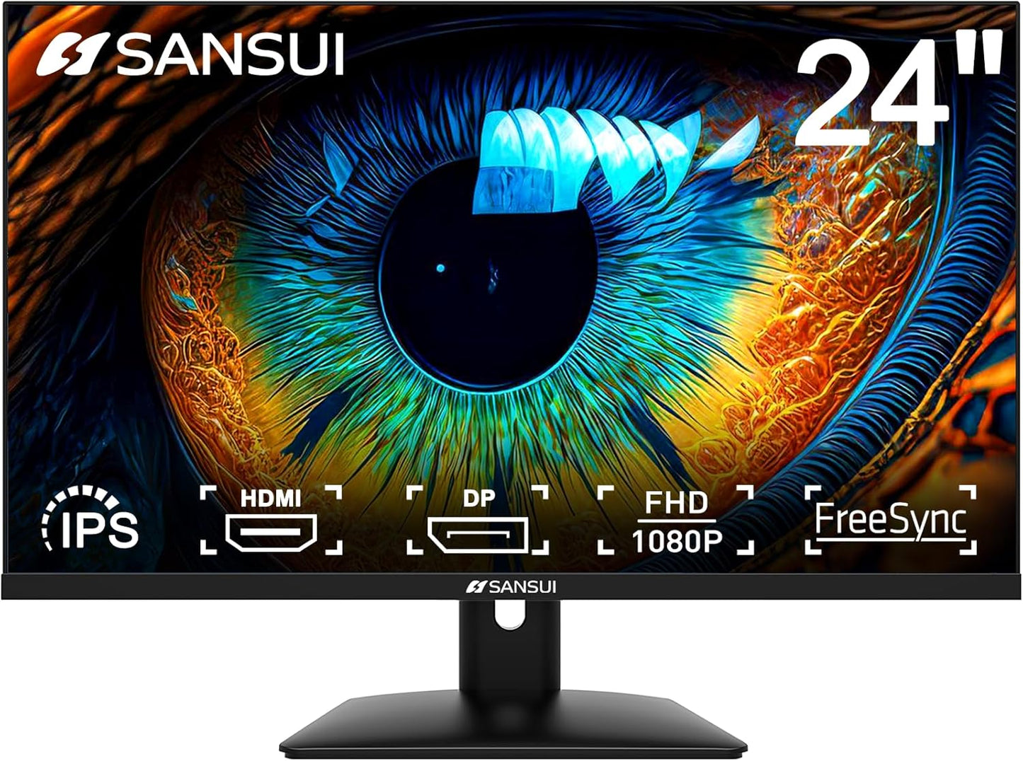 SANSUI 24 FHD IPS Monitor 75Hz w/ Built-in Speakers