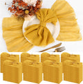 100 Pack Gold Cloth Napkins 20 x 20 in - Bulk Washable Cheesecloth Set