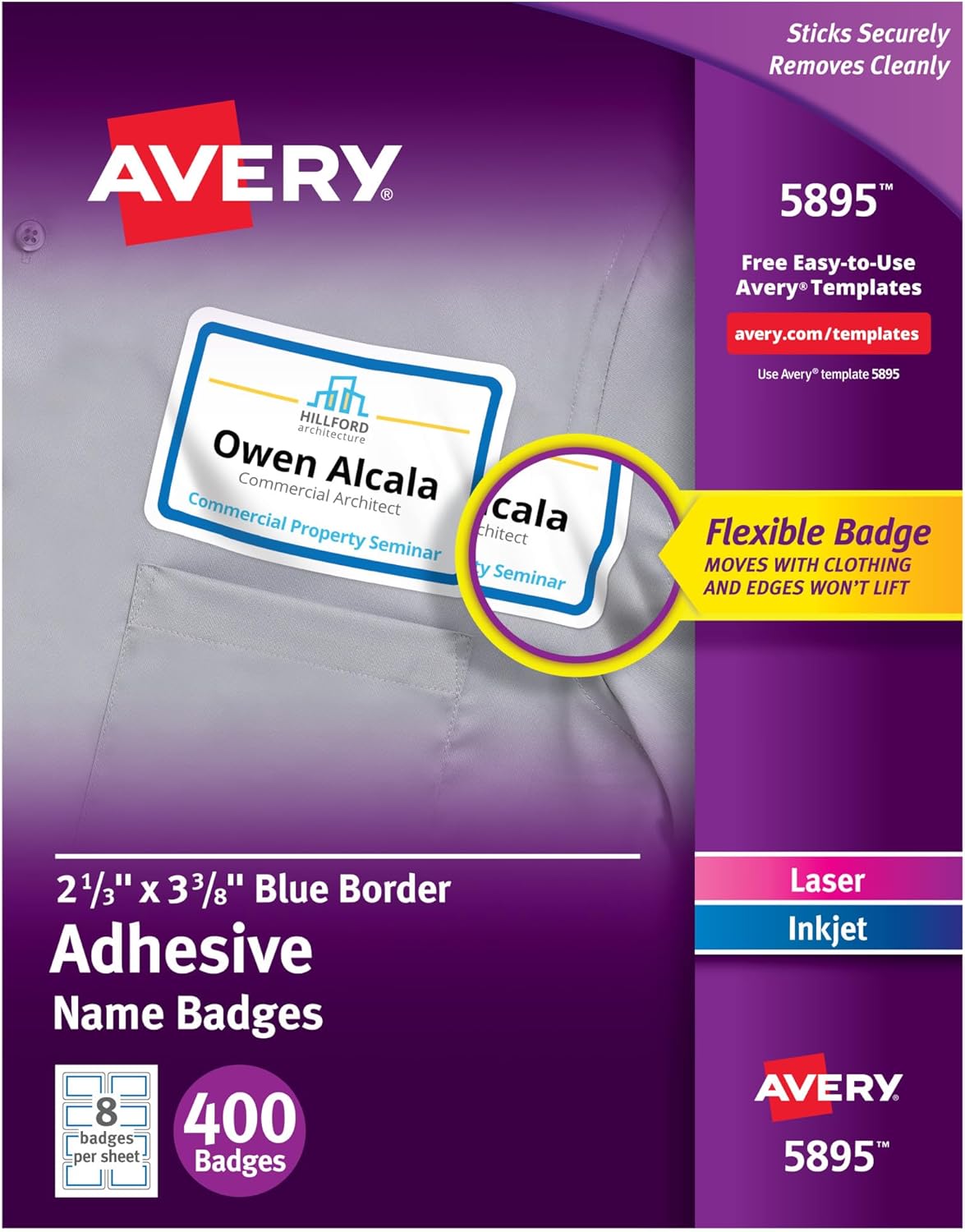 Avery Flexible Printable Name Tags for Professional Use