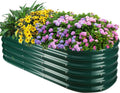 17in Tall Outdoor Raised Garden Bed Kit 5ft x 2ft - Deep Oval Planter