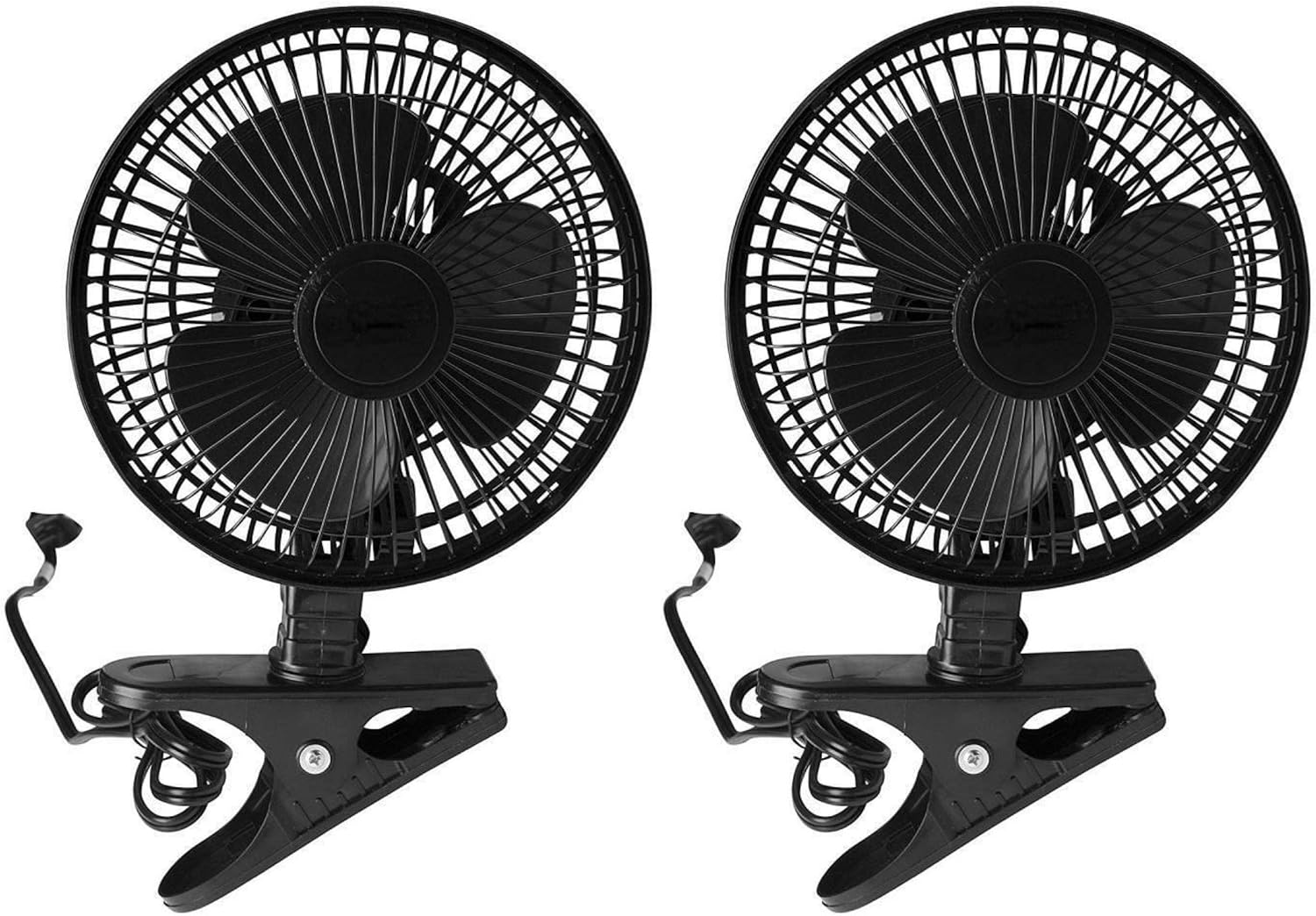 JOEY'Z 6 Inch Clip-On Fan - 2 Speed Adjustable Tilt Design