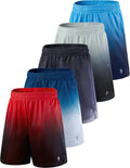 Boys Athletic Shorts 5 Pack Mesh Basketball Youth - Lightweight Play