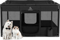 Dog Playpen Fabric Fence Portable Soft Kennel - Large Rectangular Pen