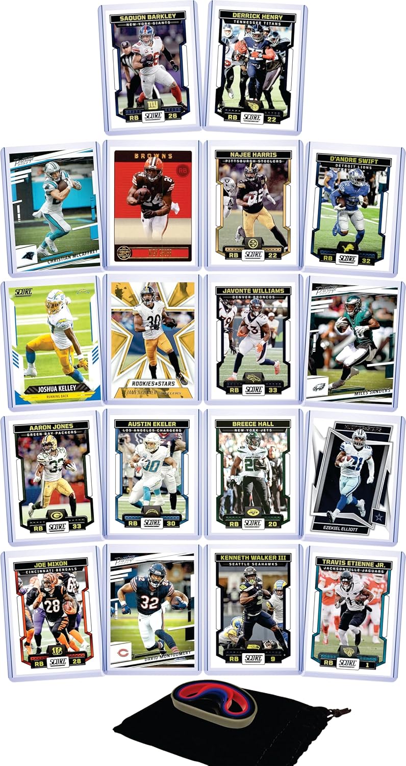 Football Cards Fantasy Running Backs Gift Pack with Wristbands